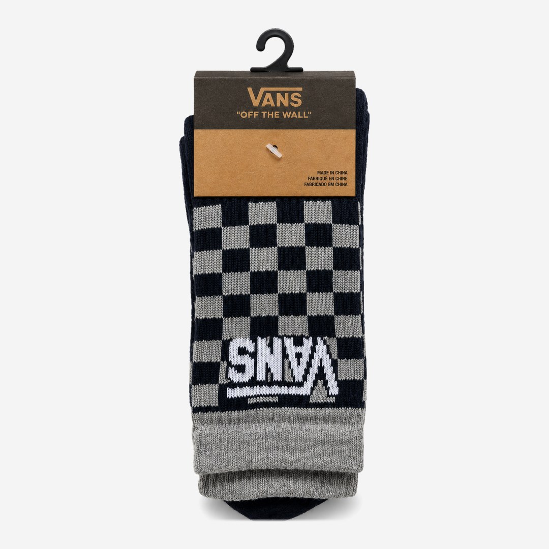 Meia Vans Xadrez marinho e cinza