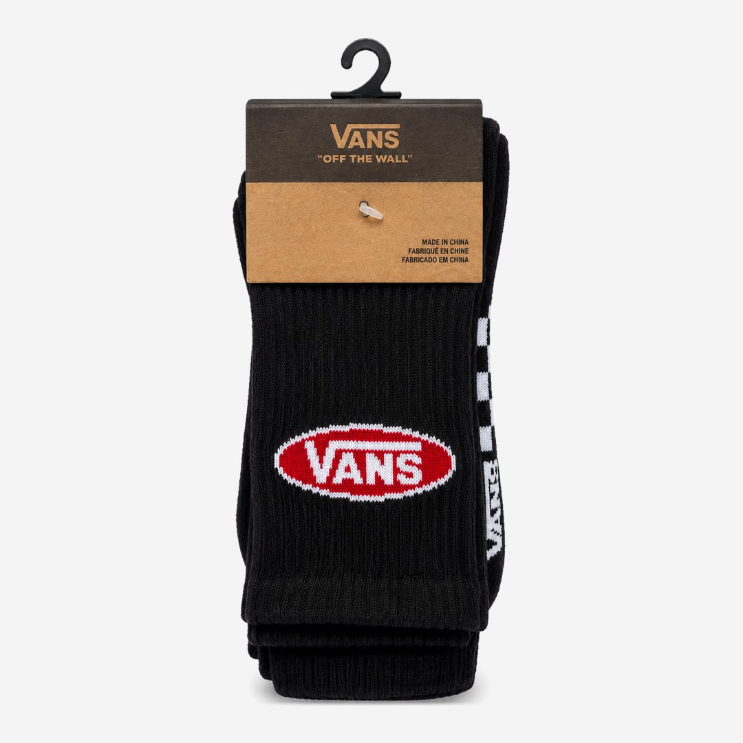 Meia Vans Preta logo oval