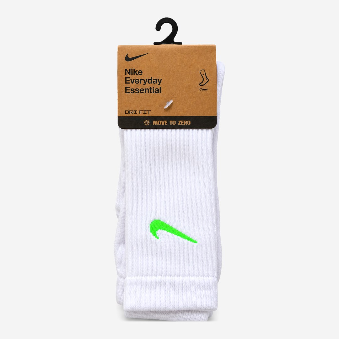 Meia Nike Branca swoosh verde