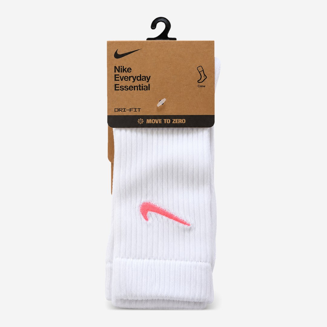 Meia Nike Branca swoosh rosa II