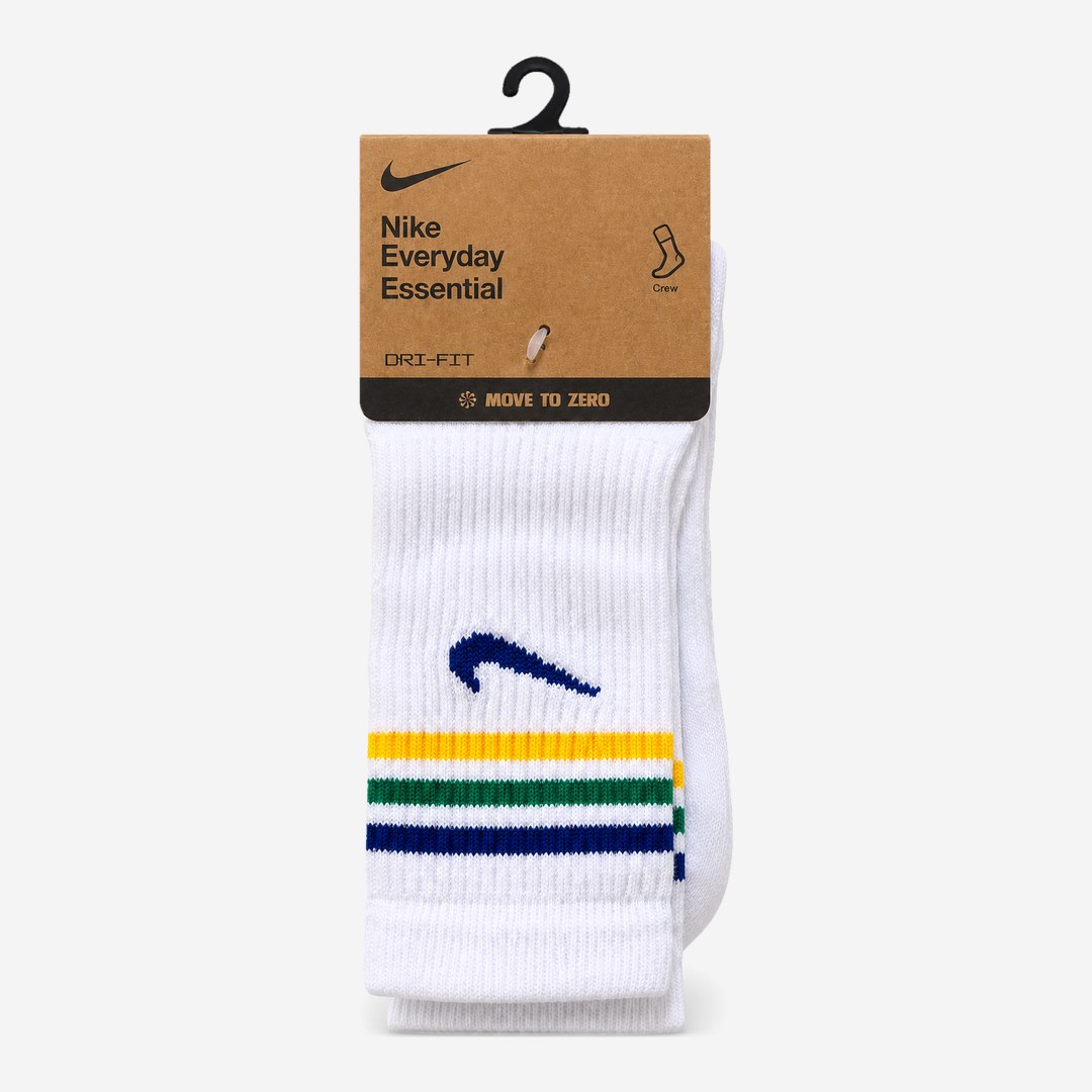 Meia Nike Branca listras brasil