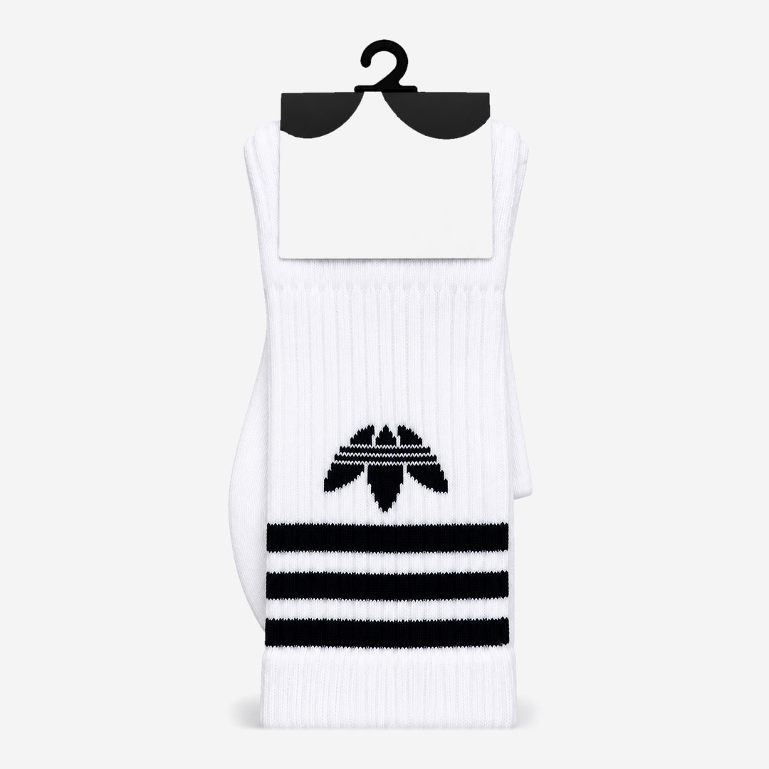 Meia Adidas Branca tres listras
